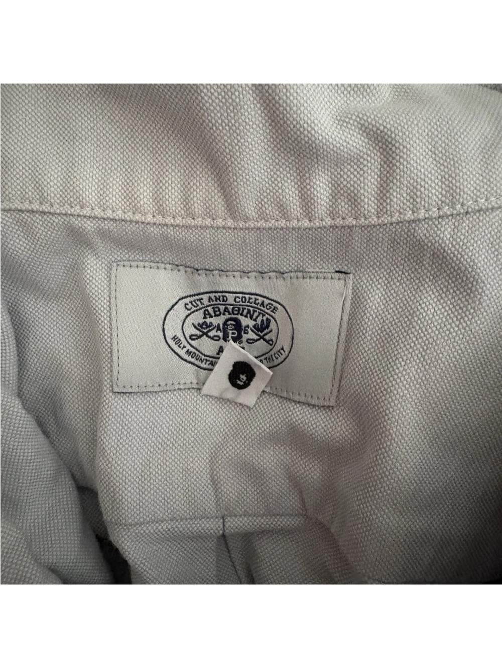 BAPE sz M Light Gray Short Sleeve Cotton Button Down Bathing Ape Head Logo - Picture 4 of 10